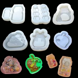 Silicone DIY Bottle Cherry Leaf Shaped Epoxy Resin Mold Shaker Mold Jewelry Keychain Accessories