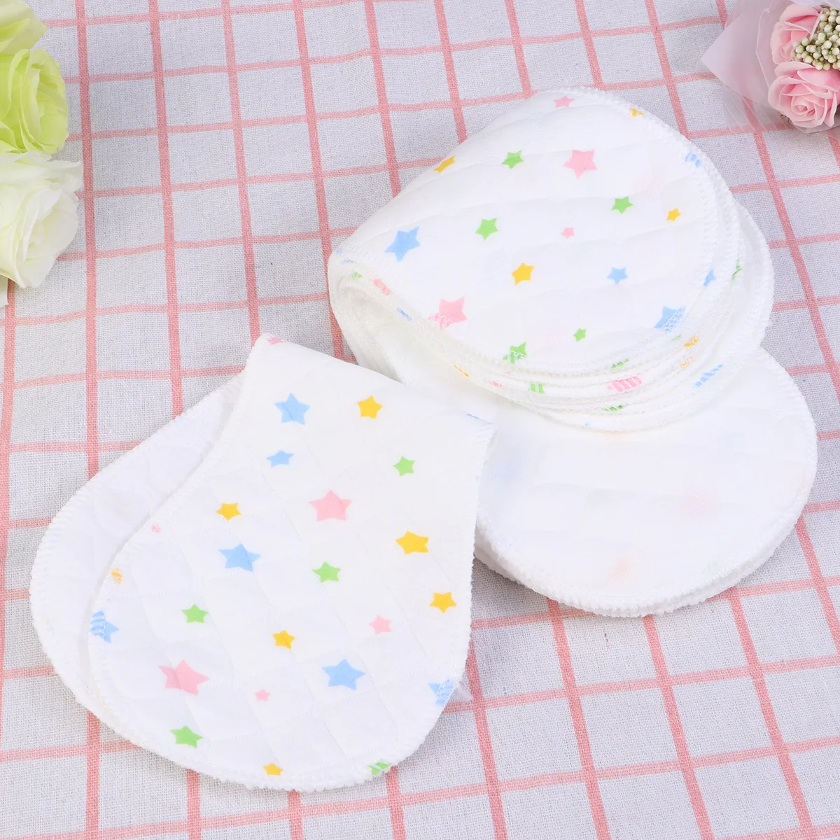 

25Pcs Baby Diaper Liners Infant Cloth Diapers Peanut Shape 3-Layer Absorbent Insert Waterproof Reusable for Newborns