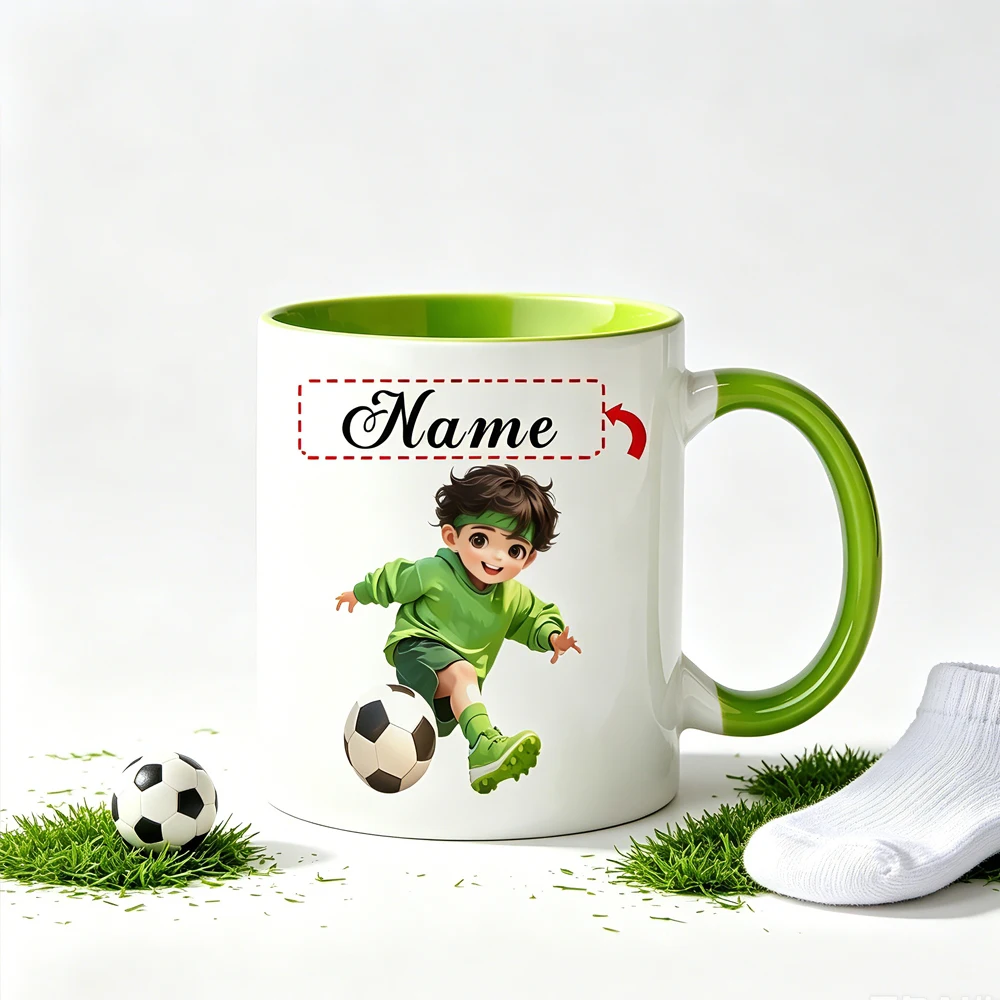Personalized ceramic mug with customizable text 