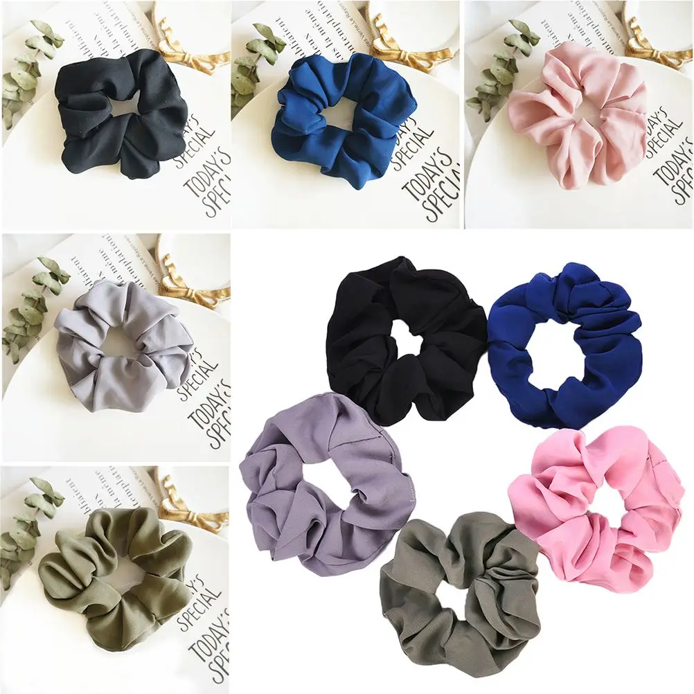 

5PcsElasticHairTiesClothRopesPonytailHoldersSportsGamesHairB sGirlsRopesDurabilityCurlyLongShortHairPonytailBraiding Hairdos