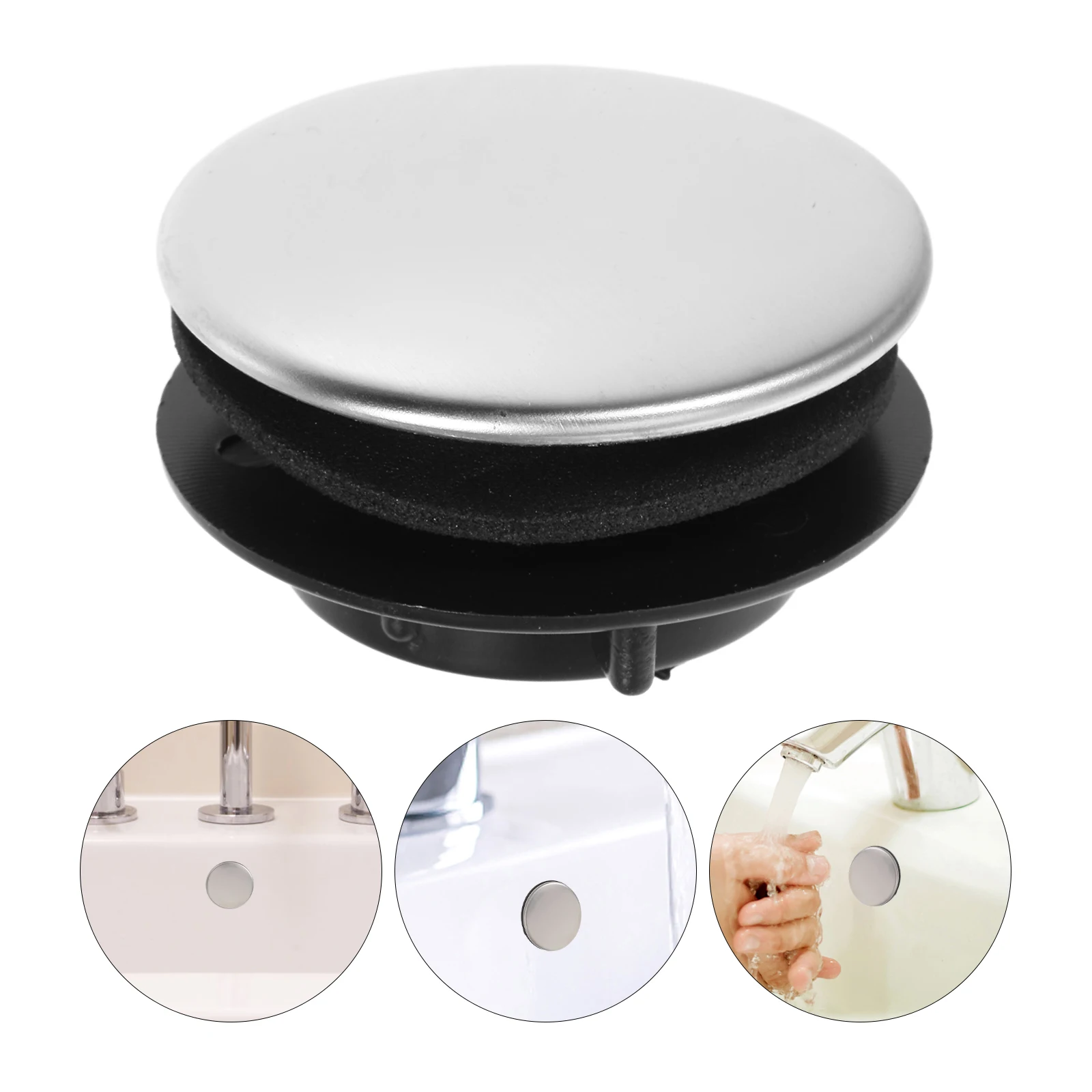 

2pcs Universal Kitchen Faucet Plug Stainless Steel Countertop Hole Covers For Bathroom Durable Decorative Screwtightening Secure