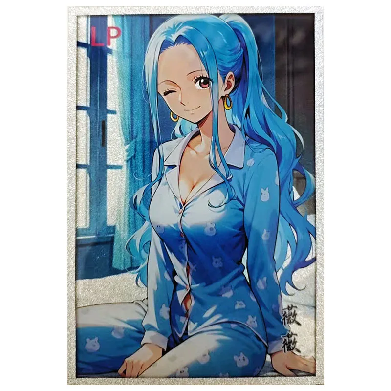Anime Goddess Story ONE PIECE Rare LP A6 Size Collectible Cards Nami Vivi Kozuki Hiyori Hancock Toys for boys Birthday Present