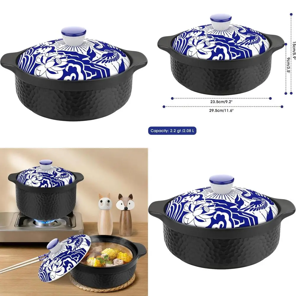 

Versatile 2.2 Quart Claypot - Ideal for Dutch Oven and Stock Pot Cooking