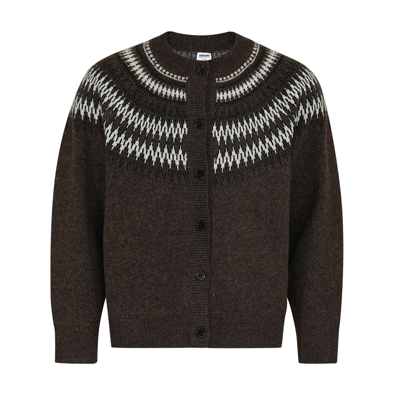 

Warm Lazy Feel Fair Isle Knitted Sweater Autumn Winter Outerwear Men Women Casual Soft Acrylic Flower Pattern Vintage Sle