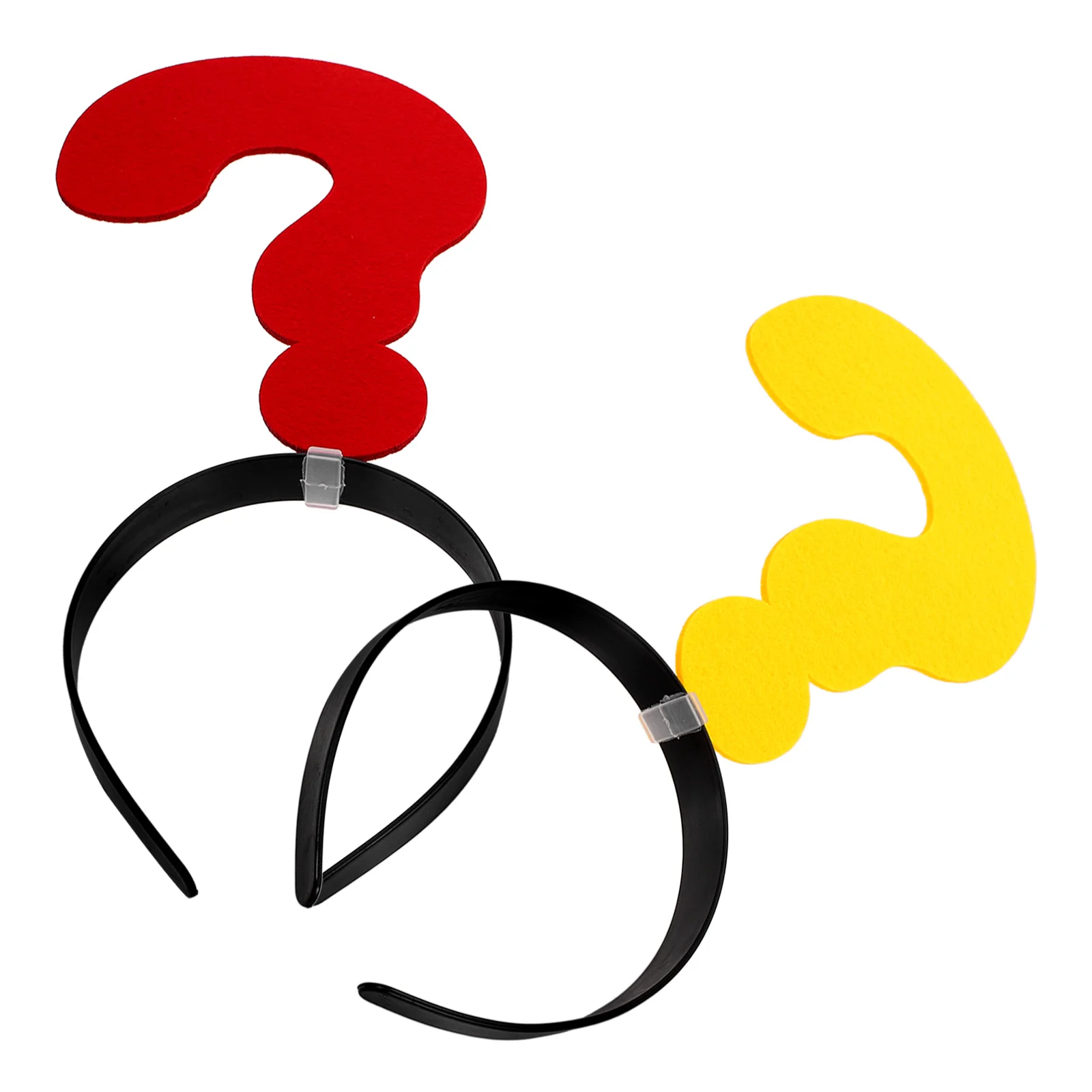 

2pcs Question Mark Headband Photo Booth Headband Holiday Party Hair Hoop Party Favors Cloth Headband Punctuation Headband
