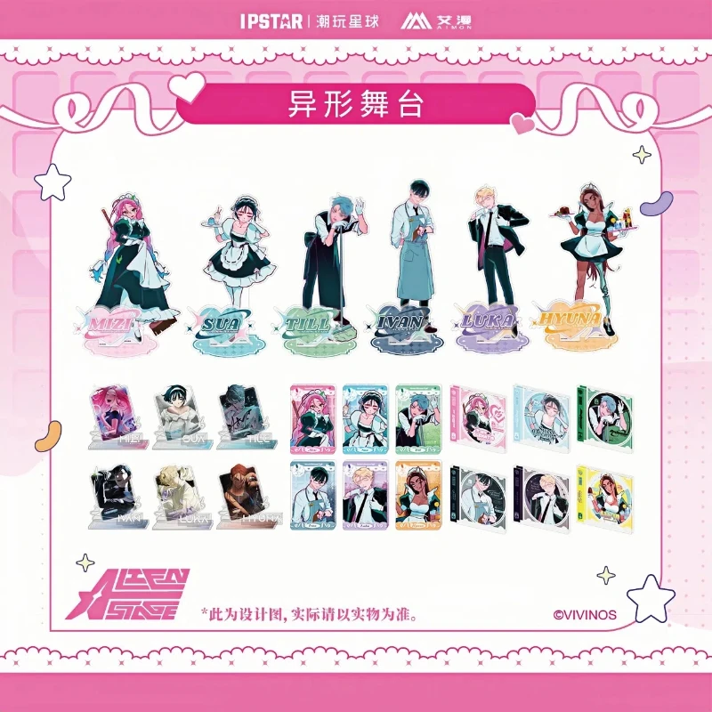 

Официальное аниме Alien Stage Mizi Sua Till ivan, акриловая версия Q, пара, подставка для сцены, модель значка, цветная бумага, подарок