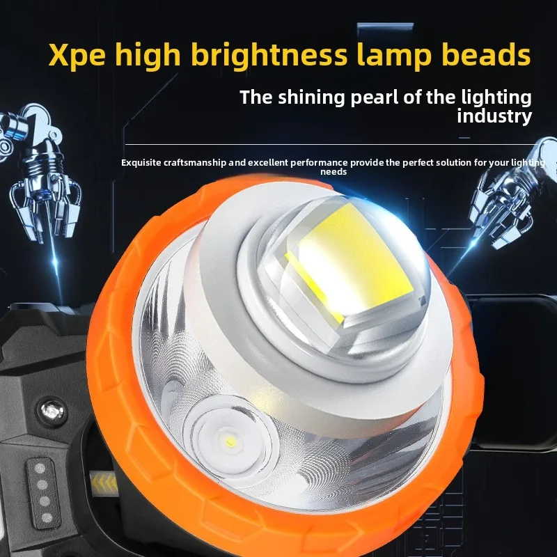 Outdoor 2-in-1 Headlamp & Fan - High Lumen LED Super Bright, Motion Sensor, Portable Long-Life for Night Fishing