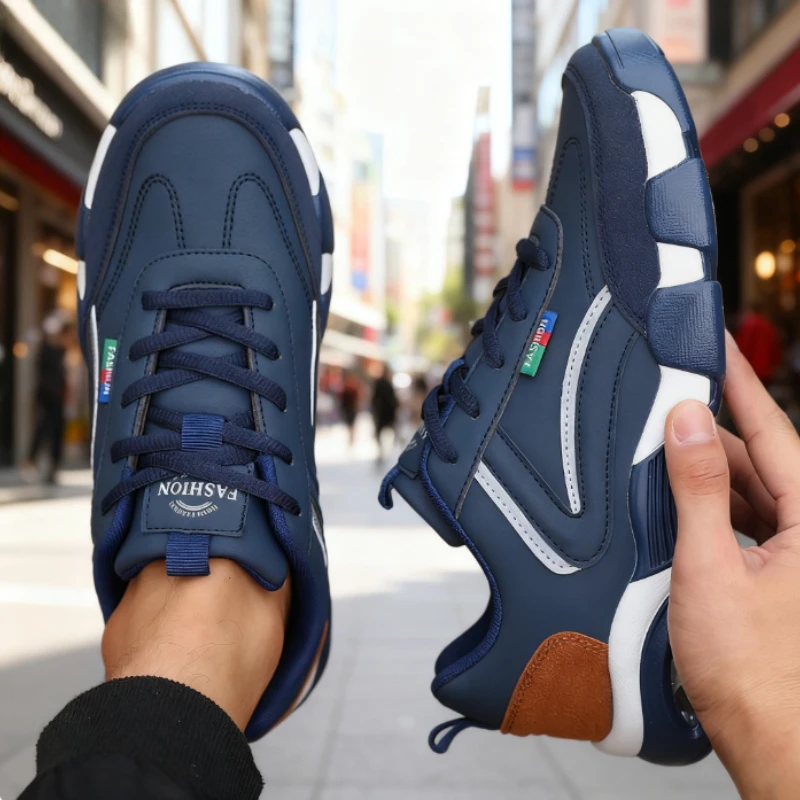 

Men's Casual Sneakers Comfortable Fashion Four-Season Trendy Shoes Versatile Simple Running Shoes Outdoor Platform Tennis Shoes