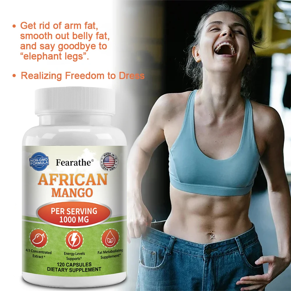 African Mango Extract Cleanse 120 Capsules - 4:1 Concentrated Extract - Fat Burner, Appetite Control Supplement, Detox Capsules