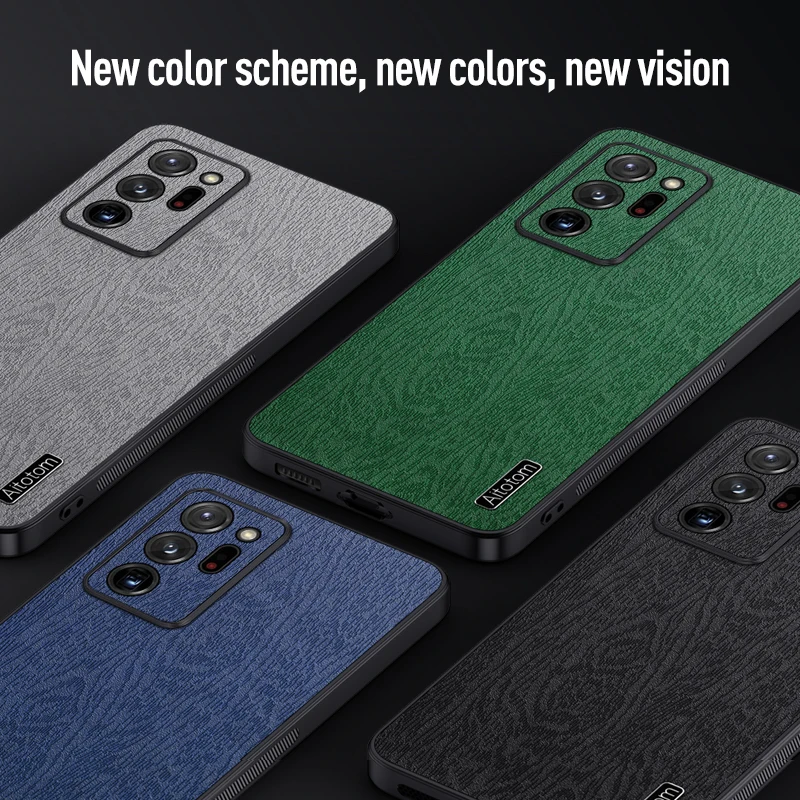 Luxury PU Leather Phone Case for Samsung Galaxy Note 20 Ultra Lens Protective Soft Back Cover Matte Silicone Shockproof Cases