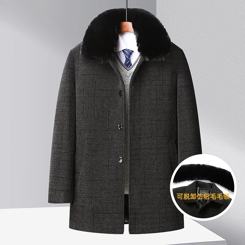 

2023 New Winter Jacket Men's fashion Wool Coat Men's Casual Wool Trench Jacket Men's Formal Jacket Men's High Quality