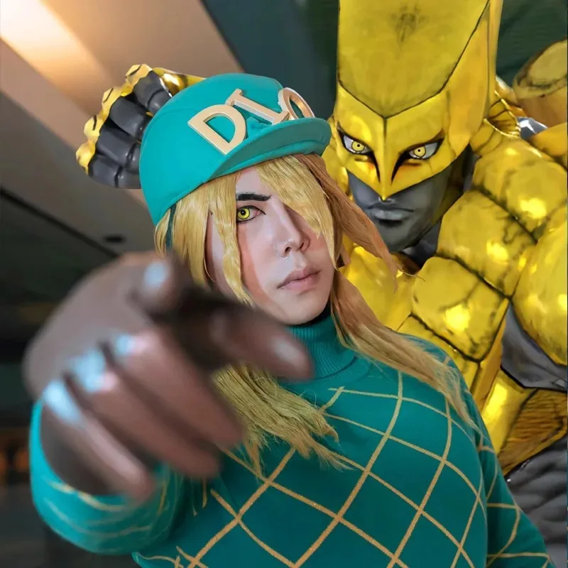

CyAnime role play Diego Brando cos Costume Adventure co branded knitwear anime sweater wide pants