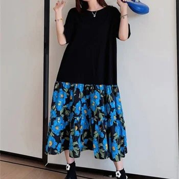 Printemps coton Vintage bleu i...