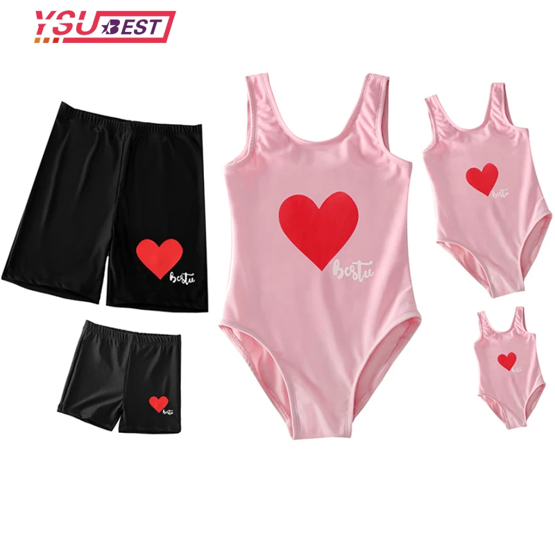 Mommy And Me Clothes Family Swimwear Dad and Me Beachwear Clothes Mother Daughter Swimsuit Matching Bikini Women Girls Clothes