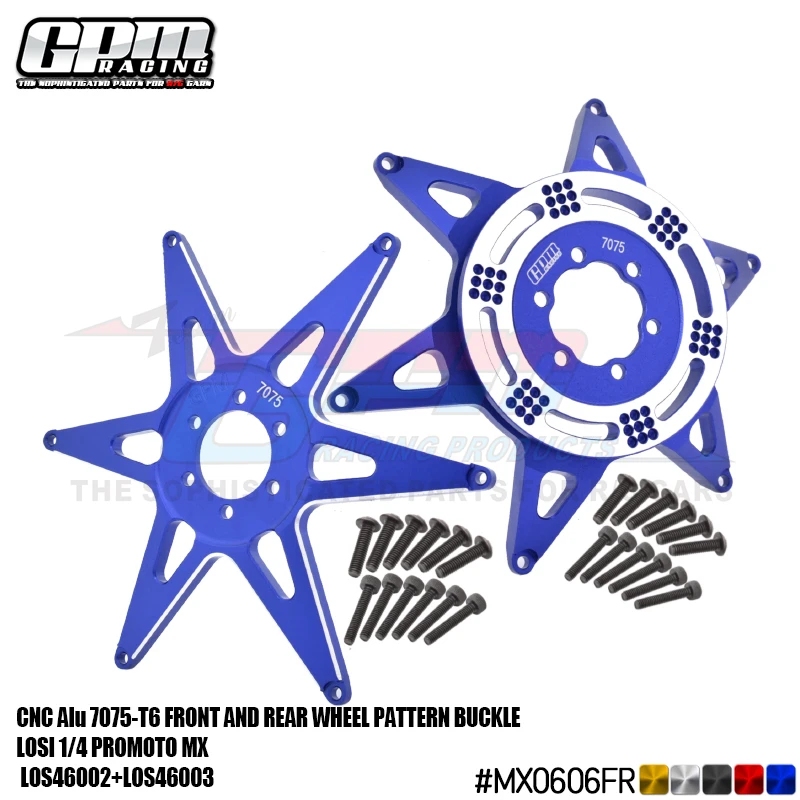 

GPM Aluminum 7075 Front & Rear Wheel Pattern Buckle LOSI 1/4 Promoto-MX