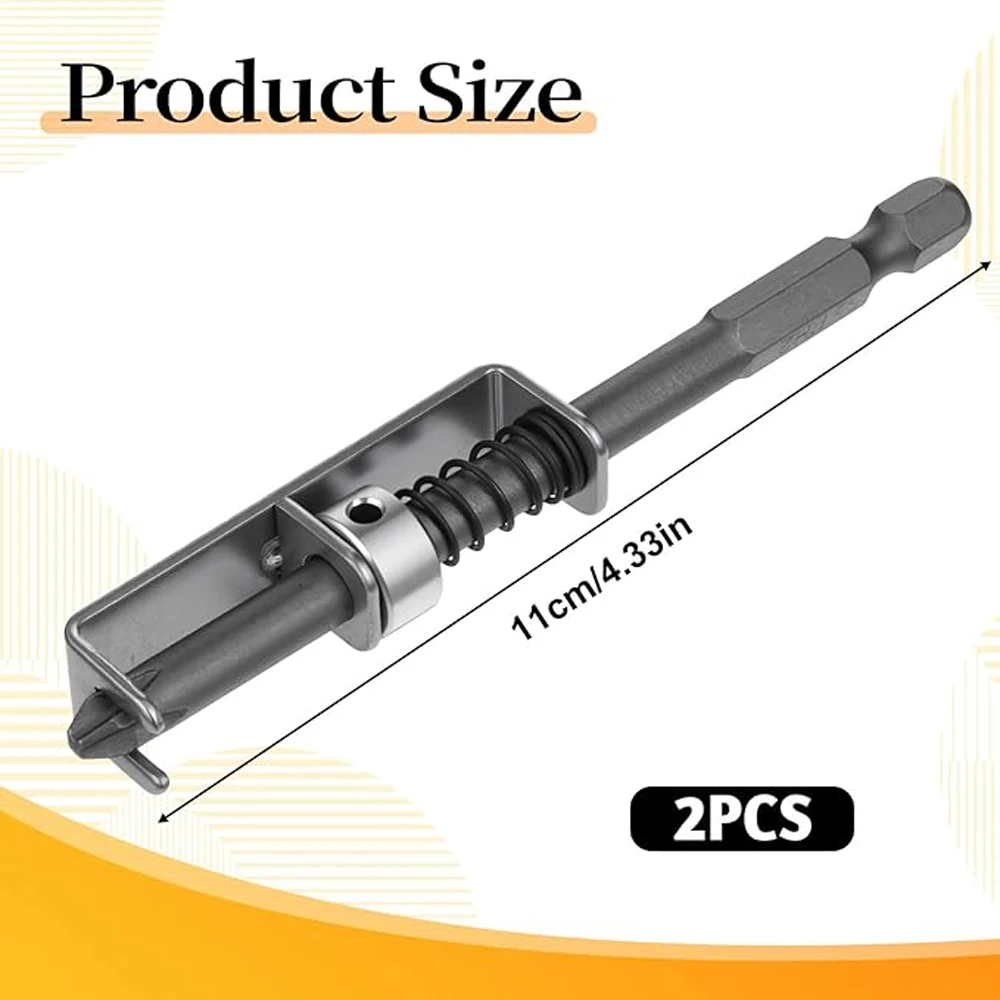 1/2Pcs Screw Grab Spring Loaded Screw Holder Bit for Drill Anti-drop Screwdriver Bit Single-Hand Bit Holder for Electrician DIY