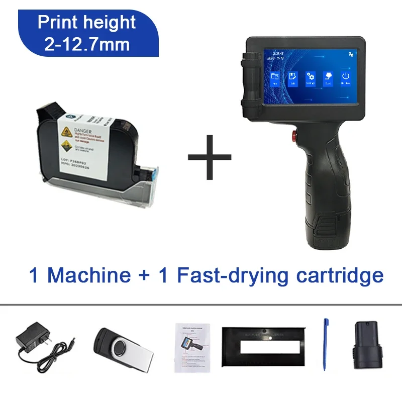 2025 Phezer P17 Handheld Inkjet Printer Date Number Expiry Date Logo QR Bar Batch Code Expiry Date 12.7mm Label Printer 28
