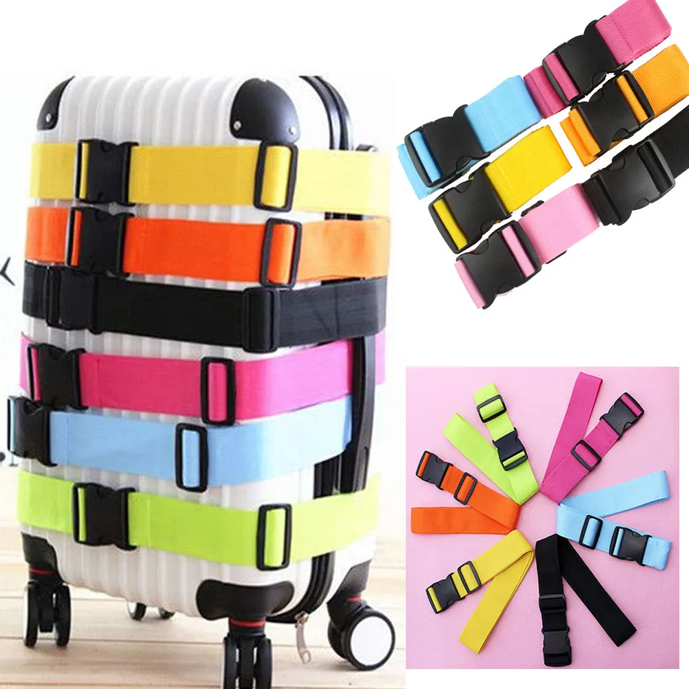 Luggage Safe Straps Travling Packing Belt Adjustable Suitcase Luggage Strap Travel Buckle Baggage Tie Down Belt Without Password