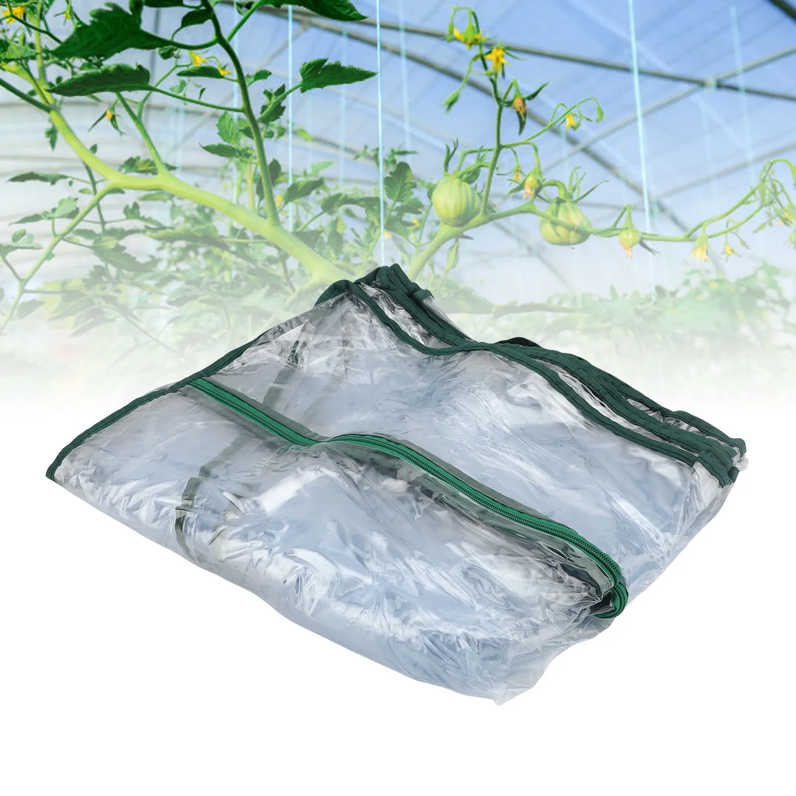 

56,30x28,74x76,77 дюйма, сменная крышка для теплицы, прозрачная крышка из ПВХ для теплицы с растениями и цветами с дверцей на молнии