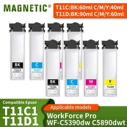 Europe T11C T11D T11C1-T11C4 T11D1- T11D4 Pigment Ink Cartridge With Chip For Epson WorkForce Pro WF-C5890DWF C5390DW Printer