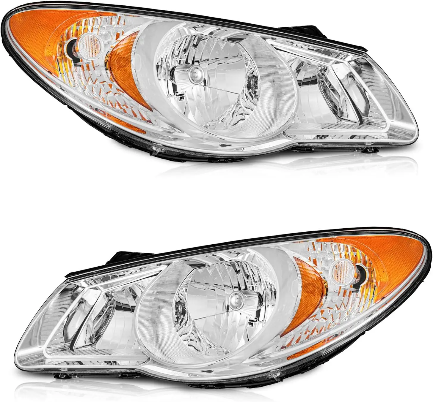

Headlights for 2007-2009 Hyundai Elantra Headlight Assembly Compatible with 2007 2008 2009 Hyundai Elantra Headlamp Replacement