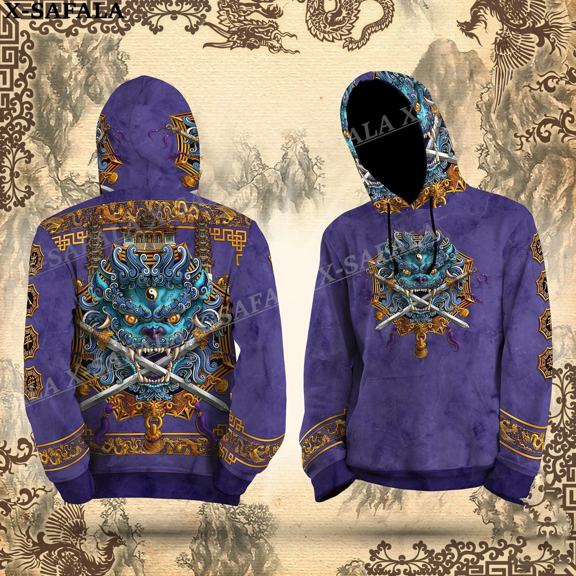 

Sword Lion The Eight Diagrams 3D Print Zipper Hoodie Man Female Pullover Sweatshirt Hooded Jacket Jersey Coat Tracksuits-5