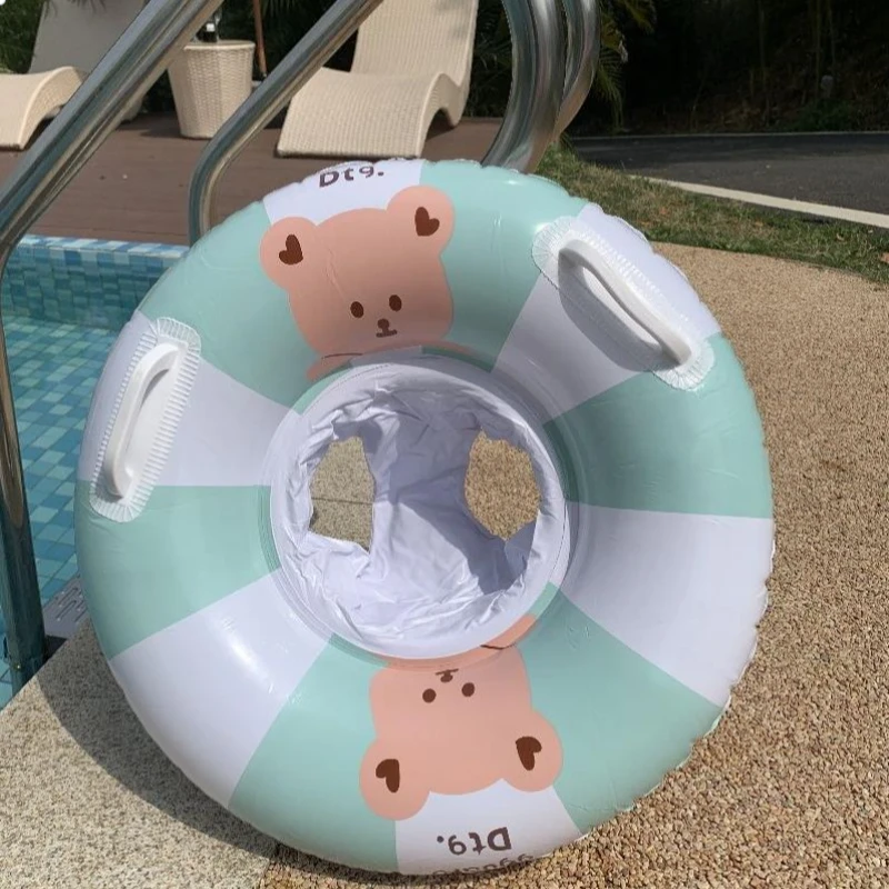 Baby Swimming Float Ring Toy Inflatable Swim Ring Floating Safty Seat with Canopy Kid Summer Water Pool Play Equipment Beach Toy