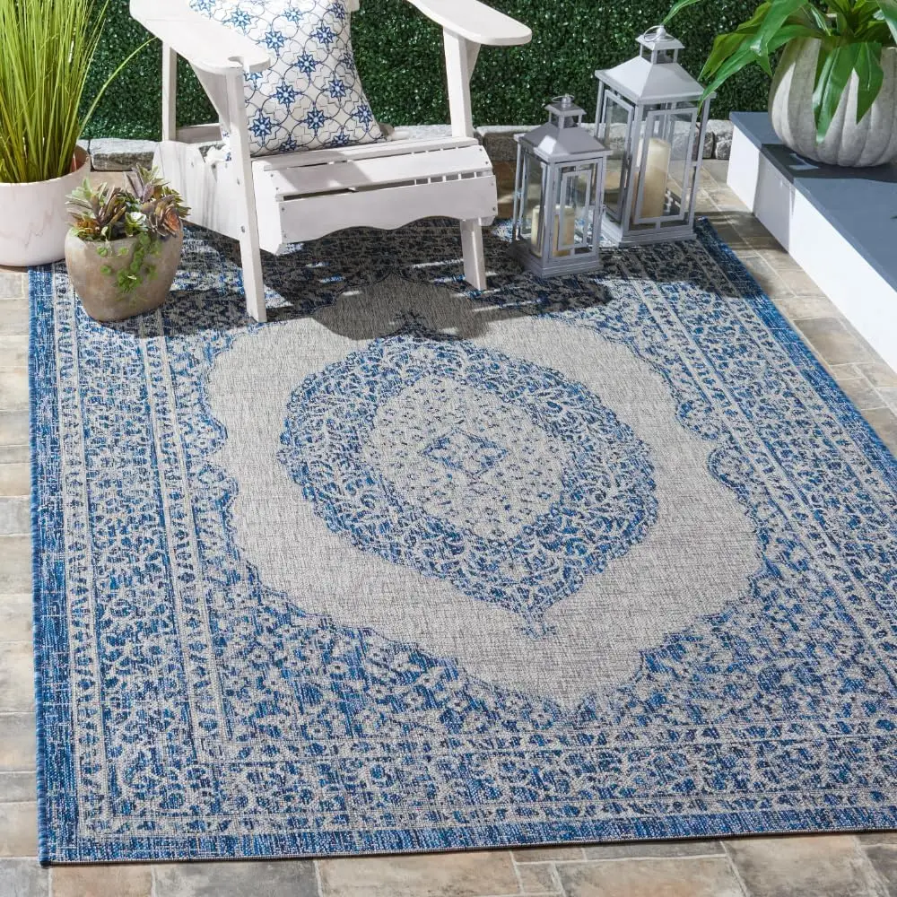 Washable Rug Outdoor Courtyard Collection - 5'3