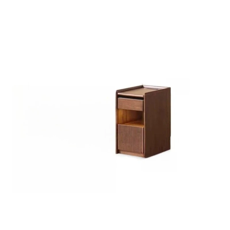 All solid wood bedside table, simple and modern, North American black walnut, Nordic style