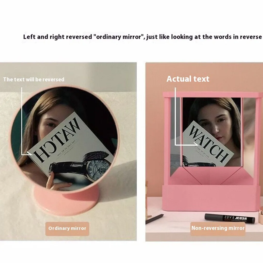 Prawdziwe obrazowe odzwierciedlenie, lusterko nieodwracające, lewe i prawe lusterko dla wyraźnego odbicia, prawdziwe lusterko - prawdziwe obrazowe odzwierciedlenie