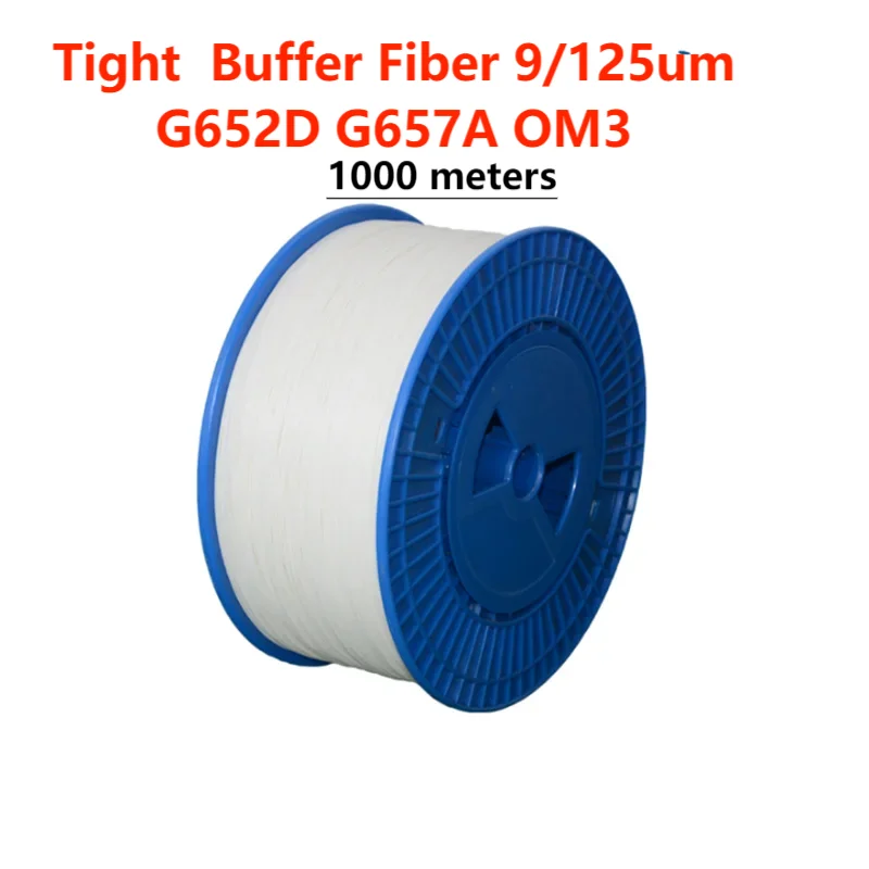 

1000 meters Tight Buffer Fiber Optic Cable G652D G657A SM 0.9/125um Tightly Fiber Indoor Optical Cable Jumper White Yellow