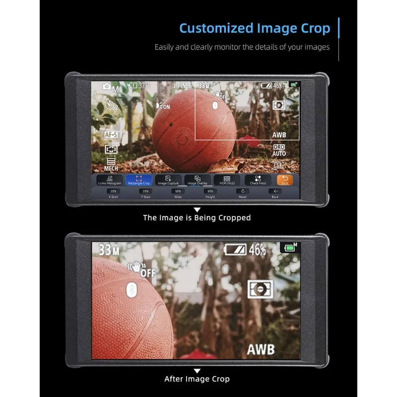 Moniteur de champ de caméra PT6, 5.2 pouces, 600 lentes, écran tactile, capture verticale, sortie LUT 3D étirée, gamut couleur large