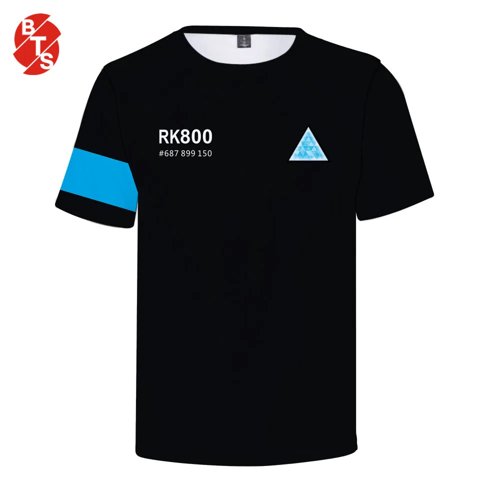 2018 Detroit Become Human Summer Cool T shirt Men/Women Short Sleeve 3D Printed Fashion T-shirt Detroit Casual Tops and Tee