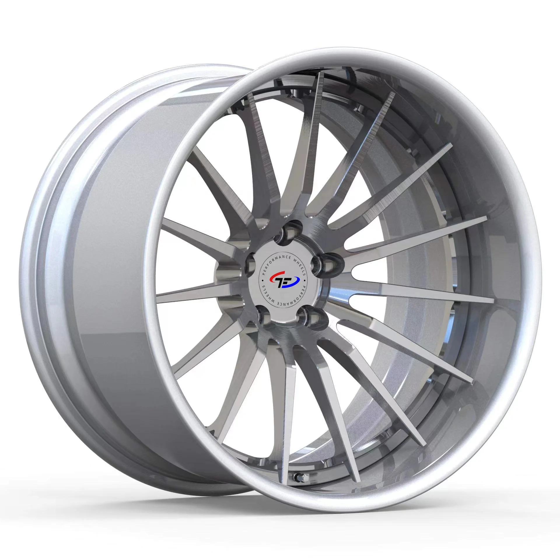 

staggered deep dish rims 18inch 5X114.3 forged 2 piece wheels deep concave