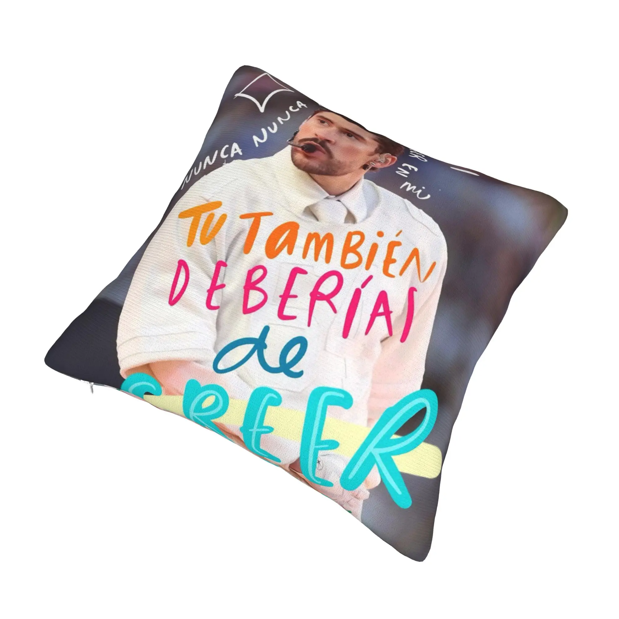 Decorative Pillow Cover Bad Bunny DTMF Tour 2026 Merchandise Chair  Throw Pillow Case Cover Zipper Multiple Sizes