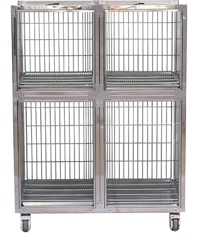 2025 new made stainless steel animal cages Veterinary Stainless Steel Pet Display Cage