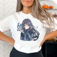 Ado shirt girl Trendy 80s Comfortable Retro streetwear anime top tees Gothic streetwear aesthetic korean clothes Retro graphic