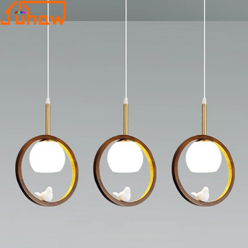 

Corridor Passage Light, Nordic Entrance Hall Light, Simple Walnut Style Balcony Ceiling Lamp, Popular Bird-Shaped Pendant Lamp