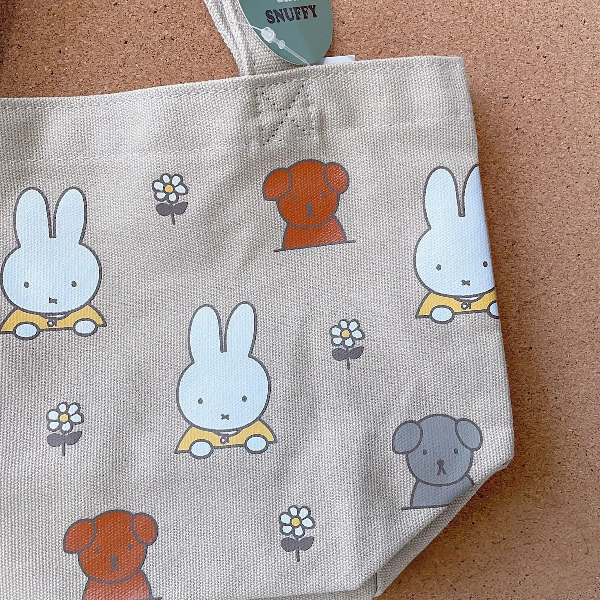 Borsa a mano Kawaii Miffy Cartoon Borsa versatile per la spesa di grande capacità Borsa per la spesa per mamma Bento Box Borsa per ragazza Compleanno Regalo di Natale