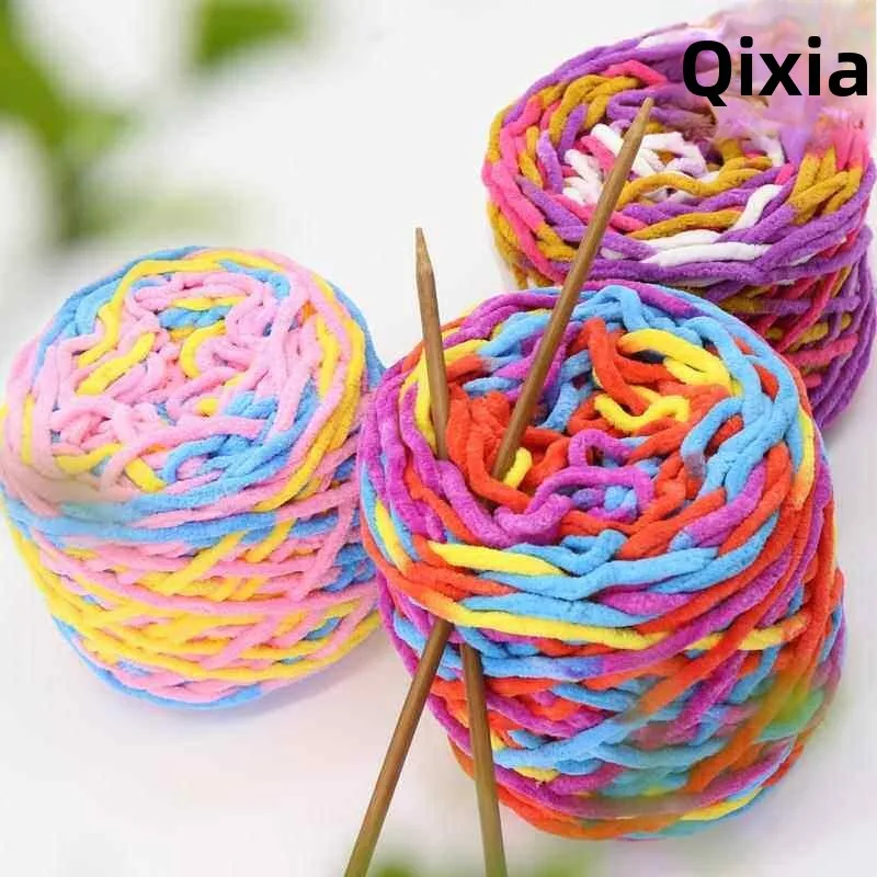 Hand Knitted Red Thick Yarn  Ice Strip Hook Slippers Diy Ice Line Hook Shoe Special Line Bag Fabric Other Material