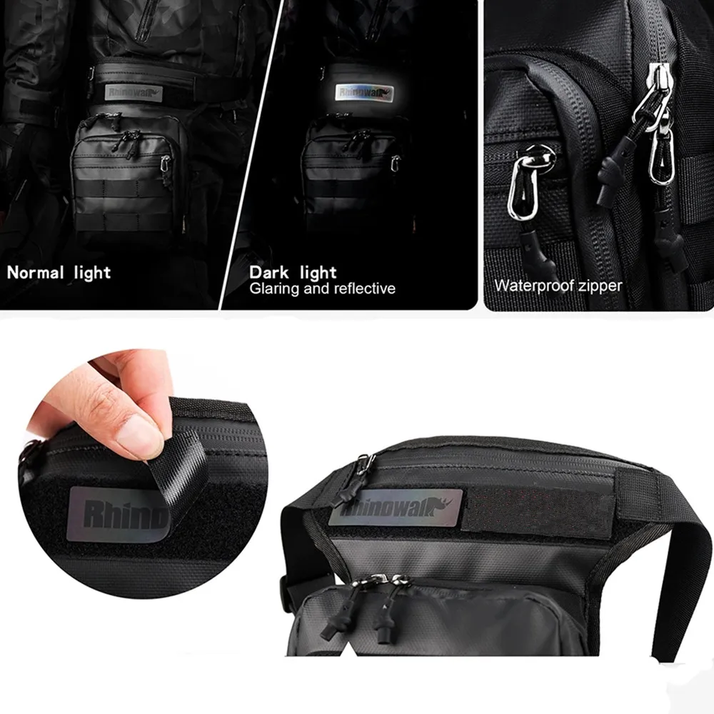 Multifunction Motorcycle Drop Leg Bag Waist Bag 3L Thigh Belt Hip Bum Outdoor Riding Hiking Travel Fanny Pack Chest/Shoulder Bag