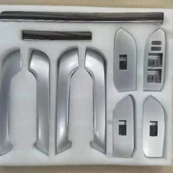 مقبض الباب الداخلي صب غطاء ألواح ترقية لتويوتا لاند كروزر برادو LC150 FJ150 2010 2011 2012 2013 2014 2015-2023 #6