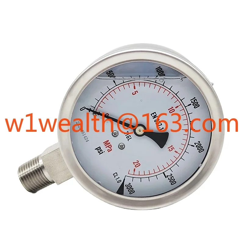

High quality 100mm 4 inch stainless steel manometer oil filled pressure gauge