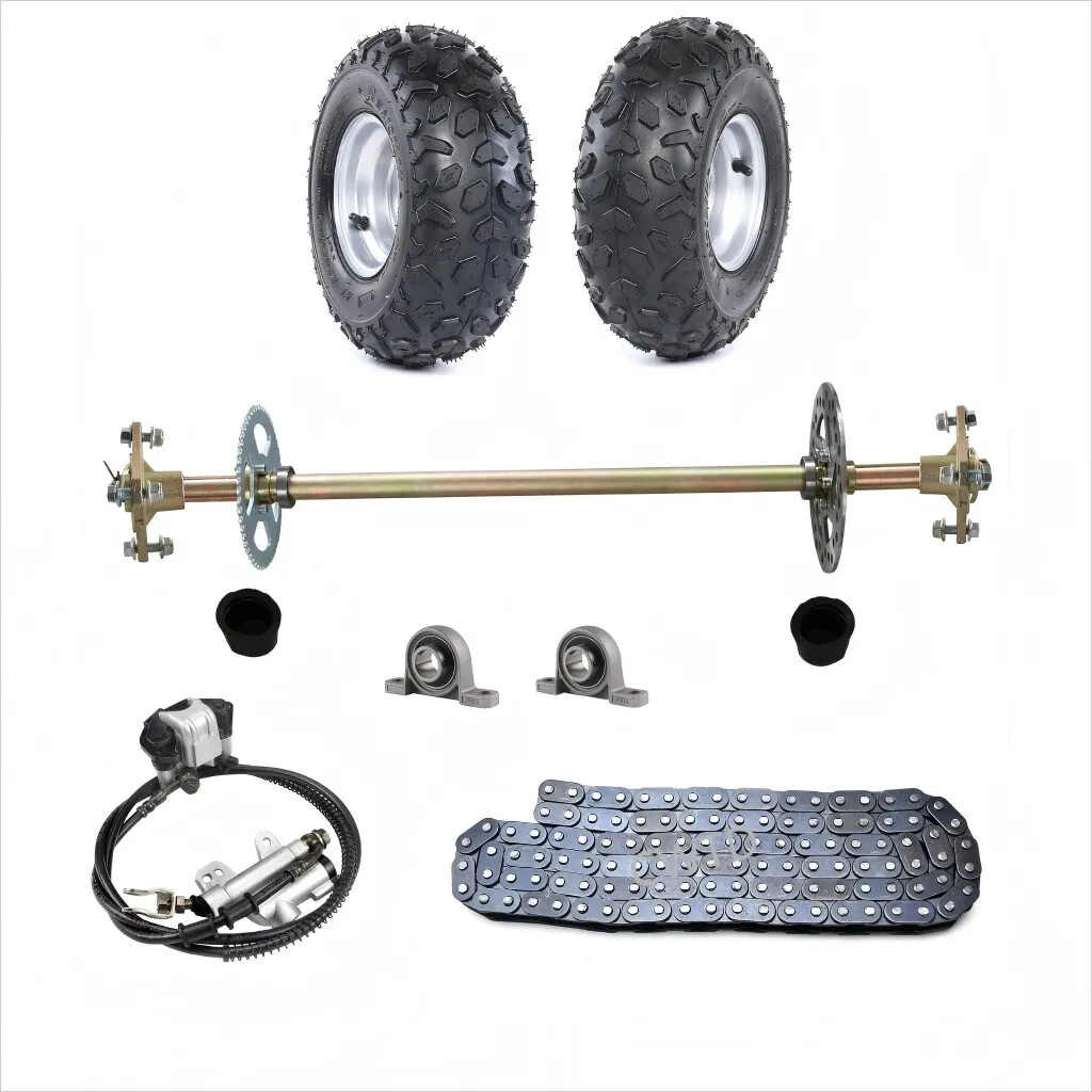 

29" Rear Live Axle Kit T8F Chain 116L 145/70-6 Wheel Tire Brake for Go Kart ATV