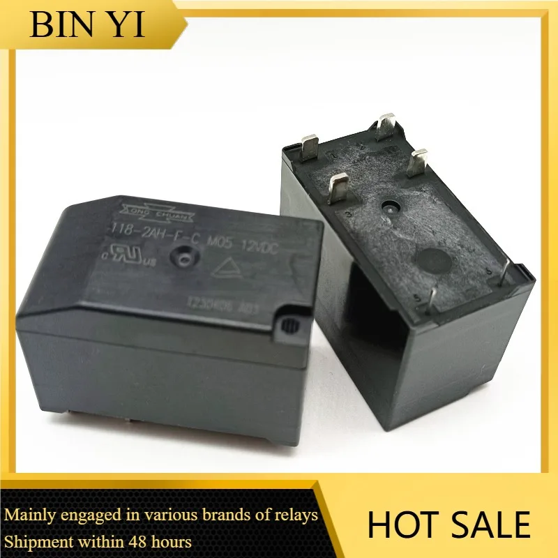 118‑2AH‑F‑C M05 12VDC 4Pin High Load Power Relay Industrial Household Appliance Electronic Replacement Component