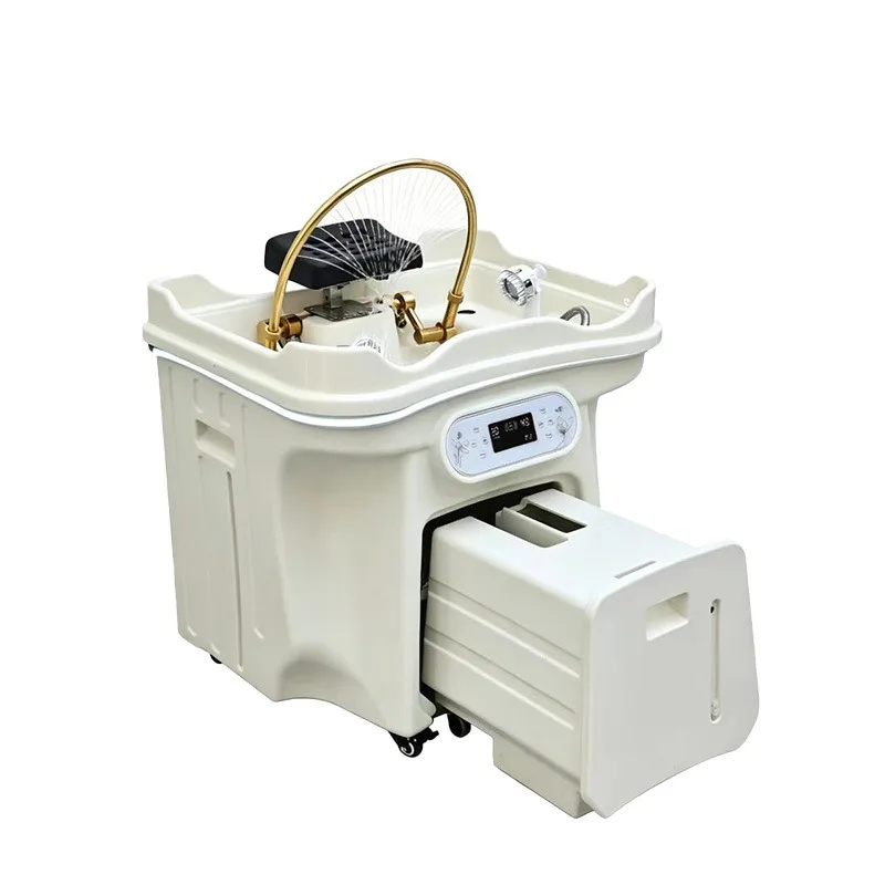 Water storage type shampoo basin numerical control constant temperature water shampoo basin without connecting up and down water