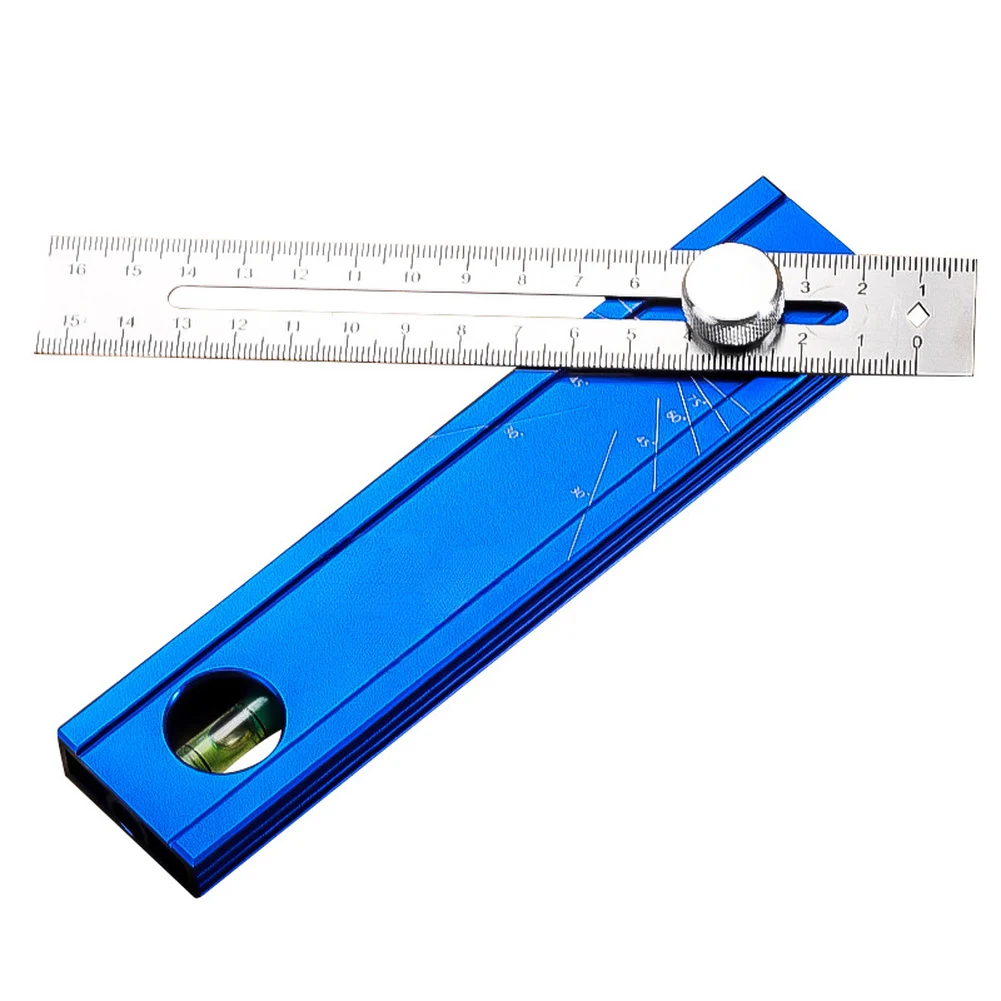 Workshop Use Adjustable Protractor Angle Measuring Tool Pinpoint Marking Function Folds For Storage 15 Angle Mark