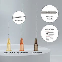 Medical Sterile Microcannula 27g 38mm 50mm Blunt Tip Micro Cannula Needle for HA Shrinking Disposable Sterile Blunt Cannlua