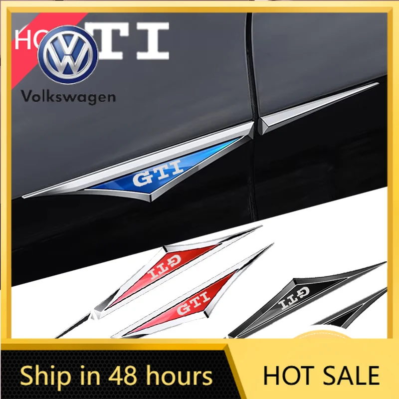 

Golf 3 4 MK3 MK4 2026 Hot For VW VOLKSWAGEN 2PCS NEW Car ABS GTI Badge Fender Side Blade Emblem Sticker for VW GTI Golf 3 4 5 6