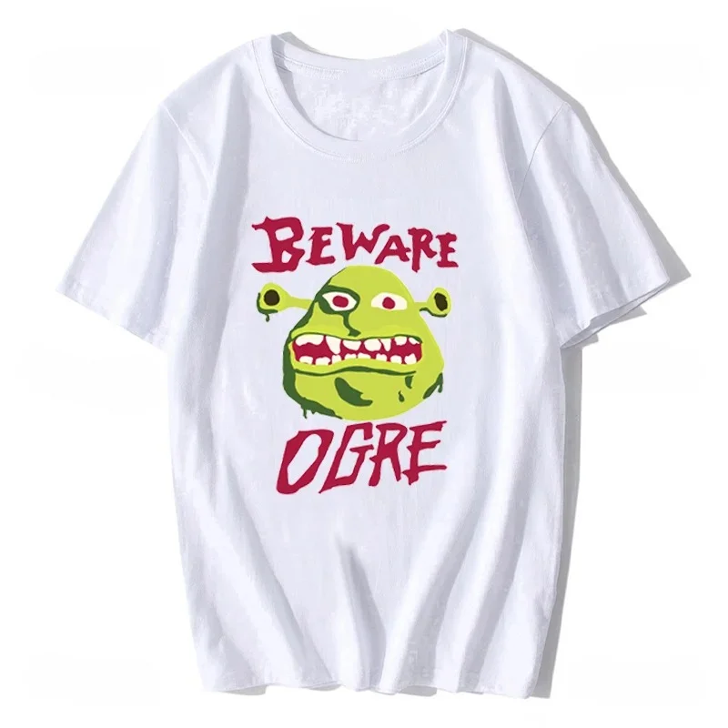 Shrek Is Love Shrekk Is Life Print T-shirts MEN Fashion Four Seasons 100% Cotton Tshirts O-Neck High Street Manga Graphic